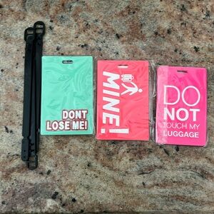 3 luggage tags.